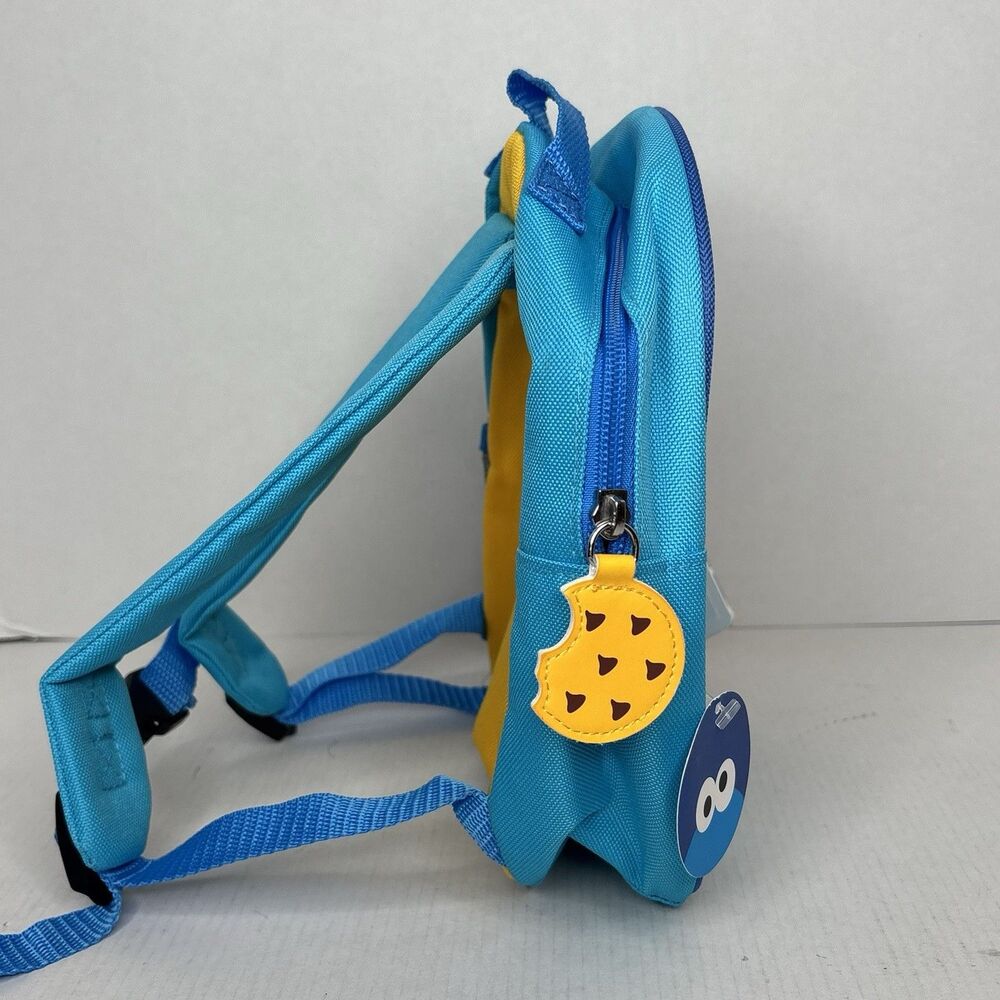 Skip Hop Sesame Street Cookie Monster Mini Backpack Cookie Print Blue Yellow - Picture 4 of 16